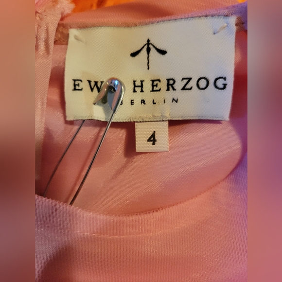 EWA HERZOG Designer Pink Multi Layer Tulle Dress Final Discount - Picture 11 of 12